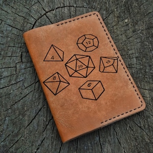Dungeons and Dragons, D&D leren paspoorthouder gepersonaliseerd, aangepaste paspoortomslag, paspoortportemonnee, reisportemonnee leren paspoorthoesje