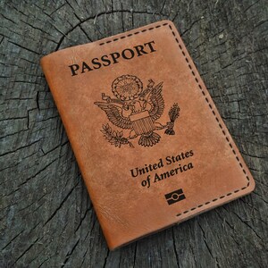 Verenigde Staten paspoortomslag gepersonaliseerd, aangepaste Amerikaanse paspoorthouder, leren paspoortportemonnee, reisportemonnee, paspoorthoesje