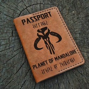 Funda de cuero para pasaporte personalizada, funda de cuero personalizada para pasaporte, billetera para pasaporte, billetera de viaje, estuche de cuero para pasaporte, día del padre