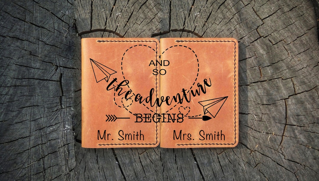 Personalized Passport Holder Couple Set, Passport Cover Personalized