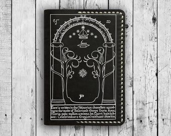 Doors of Durin Passport Holder Personalized, Custom Leather Passport Cover, Passport Wallet, Travel Wallet, Leather Passport Case