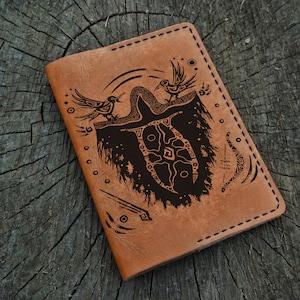 Funda de pasaporte personalizada de noche, funda de cuero personalizada, billetera para pasaporte, billetera de viaje, funda de cuero para pasaporte
