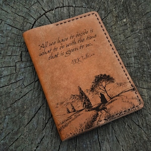 All We Have to Decide, Passport Cover Personalized, Custom Leather Passport Holder, Passport Wallet, Travel Wallet, Leather Passport Case
