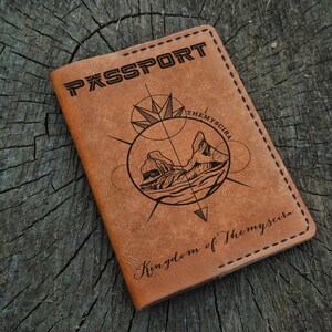 Funda de cuero para pasaporte personalizada, funda de cuero para pasaporte personalizada, billetera para pasaporte, billetera de viaje, estuche de cuero para pasaporte, regalo para él o para ella