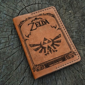 The Legend of Zelda Triforce Passhülle Personalisiert, Passport Passhülle aus Leder, Passport Brieftasche, Reisepasshülle, Passport Etui