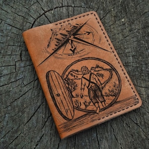 Funda de cuero para pasaporte personalizada, funda de cuero para pasaporte personalizada, billetera para pasaporte, billetera de viaje, estuche de cuero para pasaporte, regalo para él o para ella