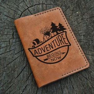 Funda de cuero para pasaporte personalizada, funda de cuero para pasaporte personalizada, billetera para pasaporte, billetera de viaje, estuche de cuero para pasaporte, regalo para él o para ella