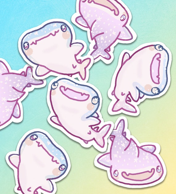 Shark Week Whale Pastel Aesthetic Pink Stars Happy Baby Cute - Etsy