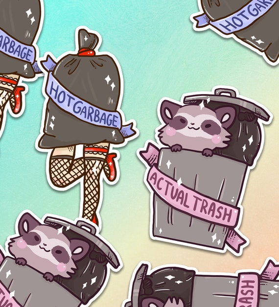 Trash Talker Raccoon Sticker for Sale by PeachesMommy