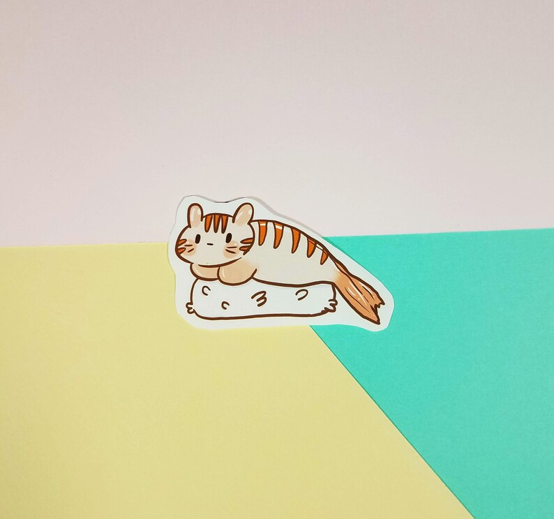 Sushi Cats 2 Sticker Cute Kawaii Cat Neko Animal Food | Etsy