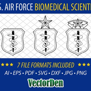 U.S. Air Force Biomedical Scientist Badge - Vector Biomedical Scientist Insignia