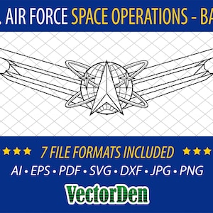 Badge US Air Force Space Operations - basis - vectorinsignes
