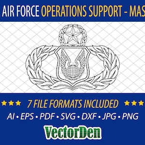 U.S. Air Force Operations Support - Master -Vector Insignia
