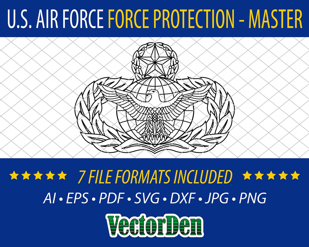 U.S. Air Force Force Protection Badge - Master - Vector Insignia - Etsy