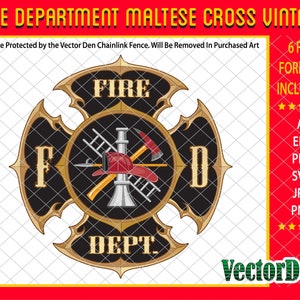 Fire Department Maltese Cross Vintage