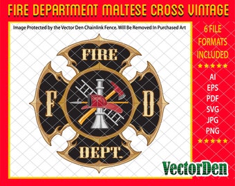 Feuerwehr Malteserkreuz Vintage