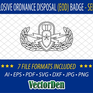 Insignia de eliminación de artefactos explosivos (EOD) - Senior