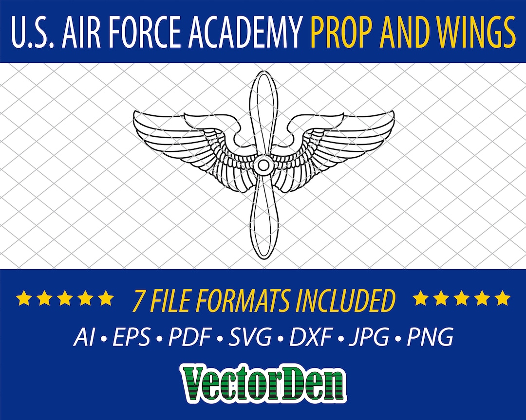 Air Force Academy Prop and Wings Vector Insignia