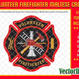 Volunteer Firefighter Maltese Cross