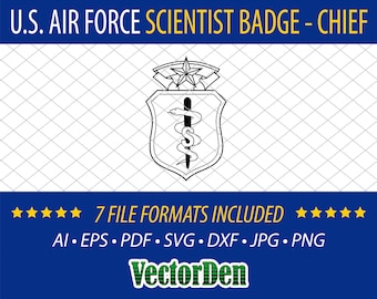 U.S. Air Force Biomedical Scientist Badge - Chief - Vector Scientist Insignia