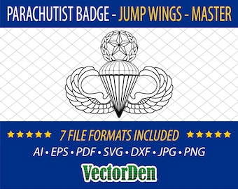 Parachutist Badge - Jump Wings - Master