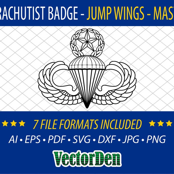 Parachutist Badge - Jump Wings - Master