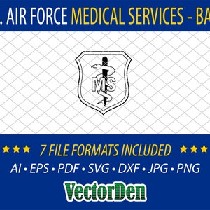 U.S. Air Force Medical Services Badge - Basic - Vector Insignia