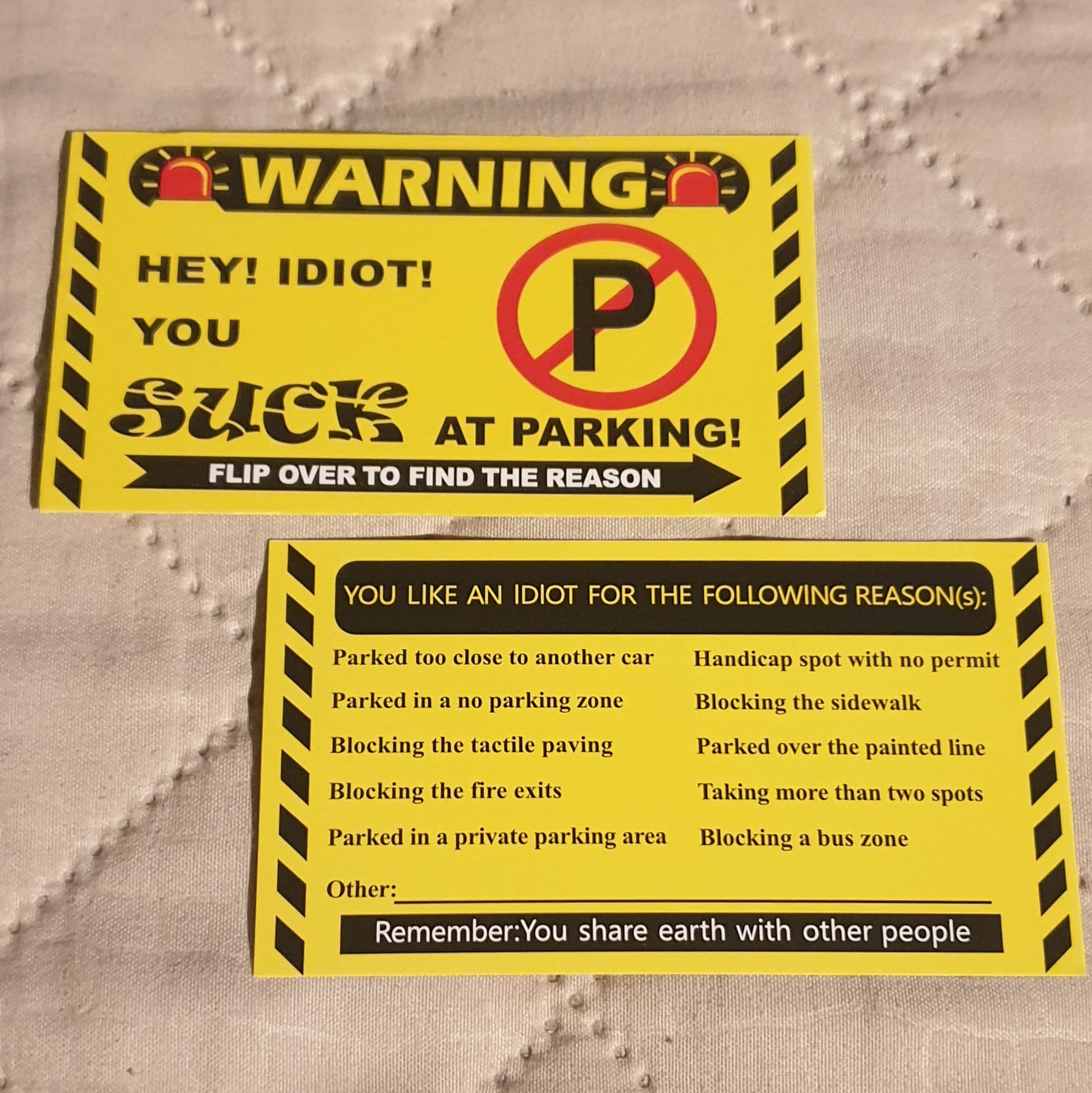Du parkst einfach scheiße Falschparker Aufkleber' Sticker | Spreadshirt