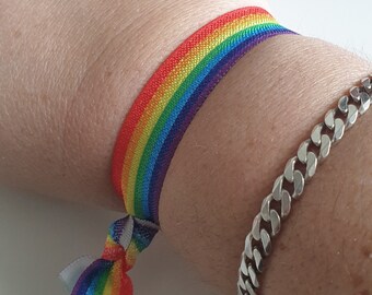 Rainbow  Elasticated Pride Band