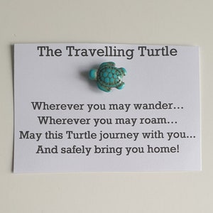 The Travelling Turtle, cute small Turtle token gift image 1