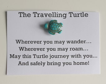 Die Schildkröte auf Reisen, süßes kleines Schildkrötengeschenk