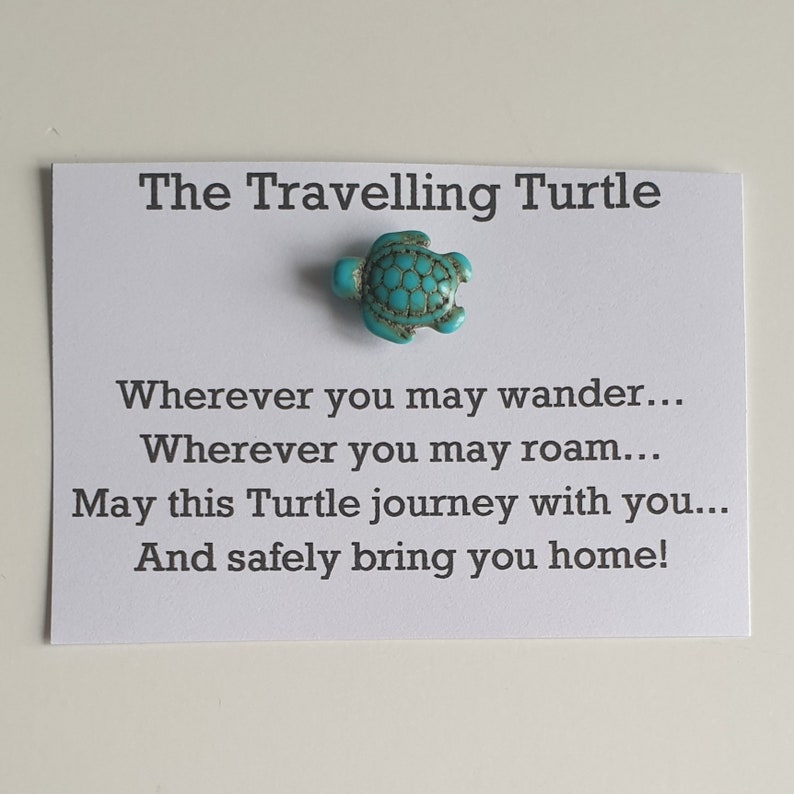 The Travelling Turtle, cute small Turtle token gift image 1