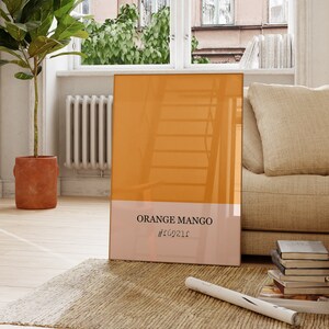 Arte de pared de bloque de color, paleta de color naranja, estampado de especias de calabaza, cartel de otoño, arte de pared de otoño, impresiones de tonos tierra, decoración de pared de otoño