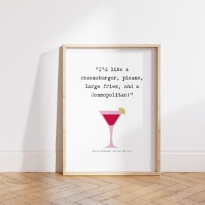 Sex And The City Poster, Carrie Bradshaw Quote, Cosmopolitan Wall Art, Unframed Poster, Inspirational Poster, Sex And The City Print, SATC