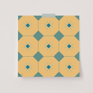Talavera Tile Wall Art, Spanish Poster, Portuguese Tile Print, Mosaic Tile Wall Art, Mediterranean Decor, Abstract Tile Print, Moroccan Tile