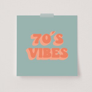 Cartel de los años 70, arte de pared retro de los años 70, arte de pared funky, impresión inspirada retro, cartel vintage de los años 70, decoración de habitación funky, decoración retro de los años 70, dormitorio universitario