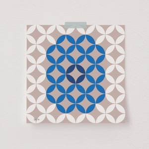 Greek Tile Poster, Tile Print, Mosaic Tile Wall Art, Mediterranean Print, Greek Wall Art, Mediterranean Tile, Mediterranean Decor, Moroccan