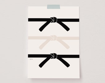Arte de pared de artes marciales, póster de cinturón negro de Karate, impresión de Taekwondo, arte de pared de Karate, decoración de dojo, decoración de habitación de Karate, regalo de artes marciales