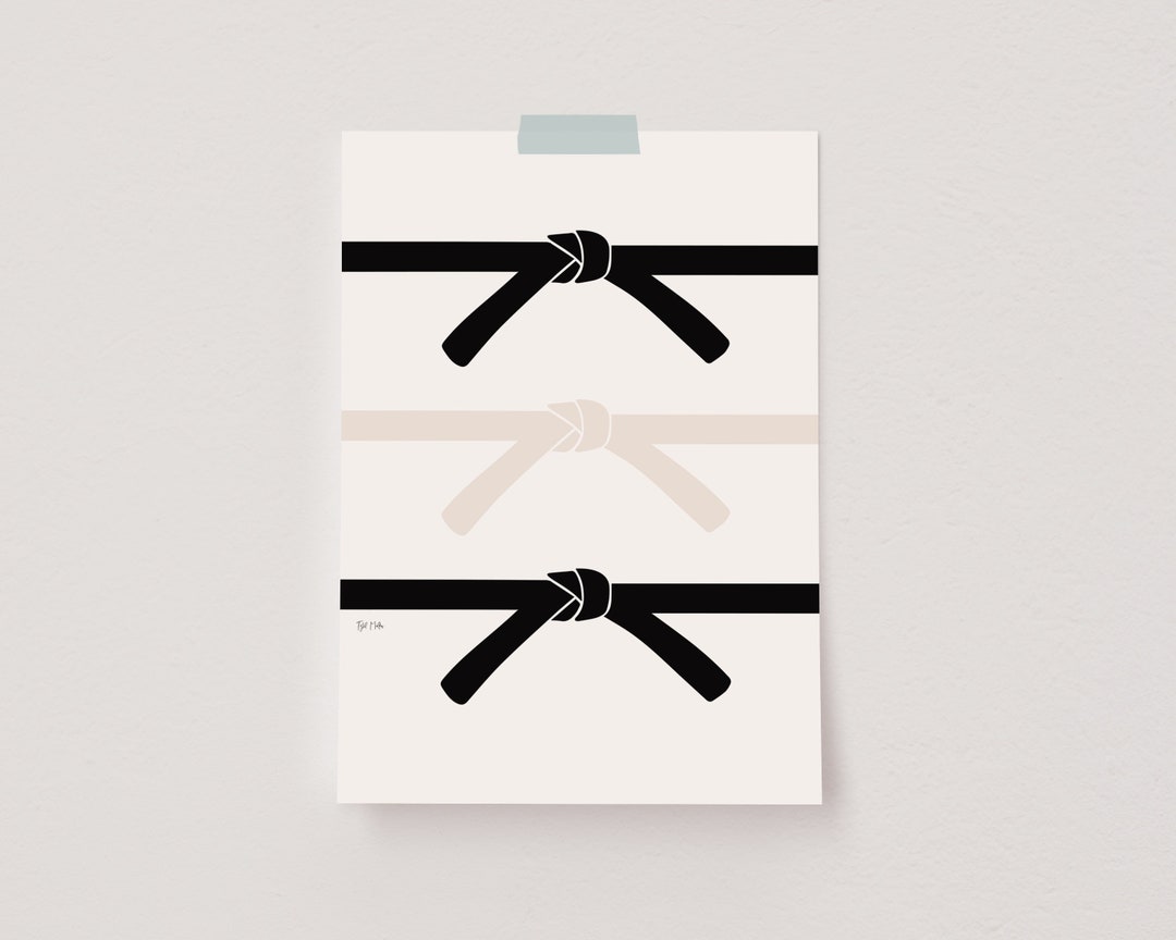 Martial Arts Wall Art, Karate Black Belt Poster, Taekwondo Print