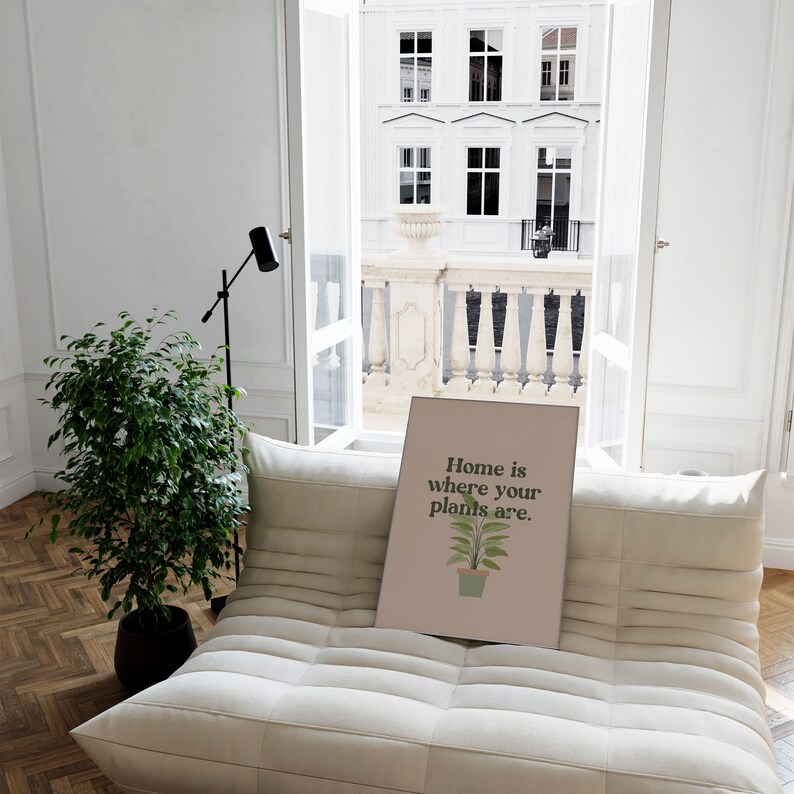 Cartel de la planta de la casa, impresión de aves del paraíso, arte de la pared de las plantas de interior, cartel botánico moderno, decoración de botánica, impresión de Strelitzia Nicolai, cita imagen 6