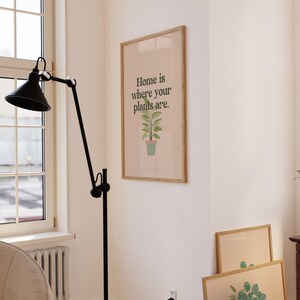 Cartel de la planta de la casa, impresión de aves del paraíso, arte de la pared de las plantas de interior, cartel botánico moderno, decoración de botánica, impresión de Strelitzia Nicolai, cita imagen 5