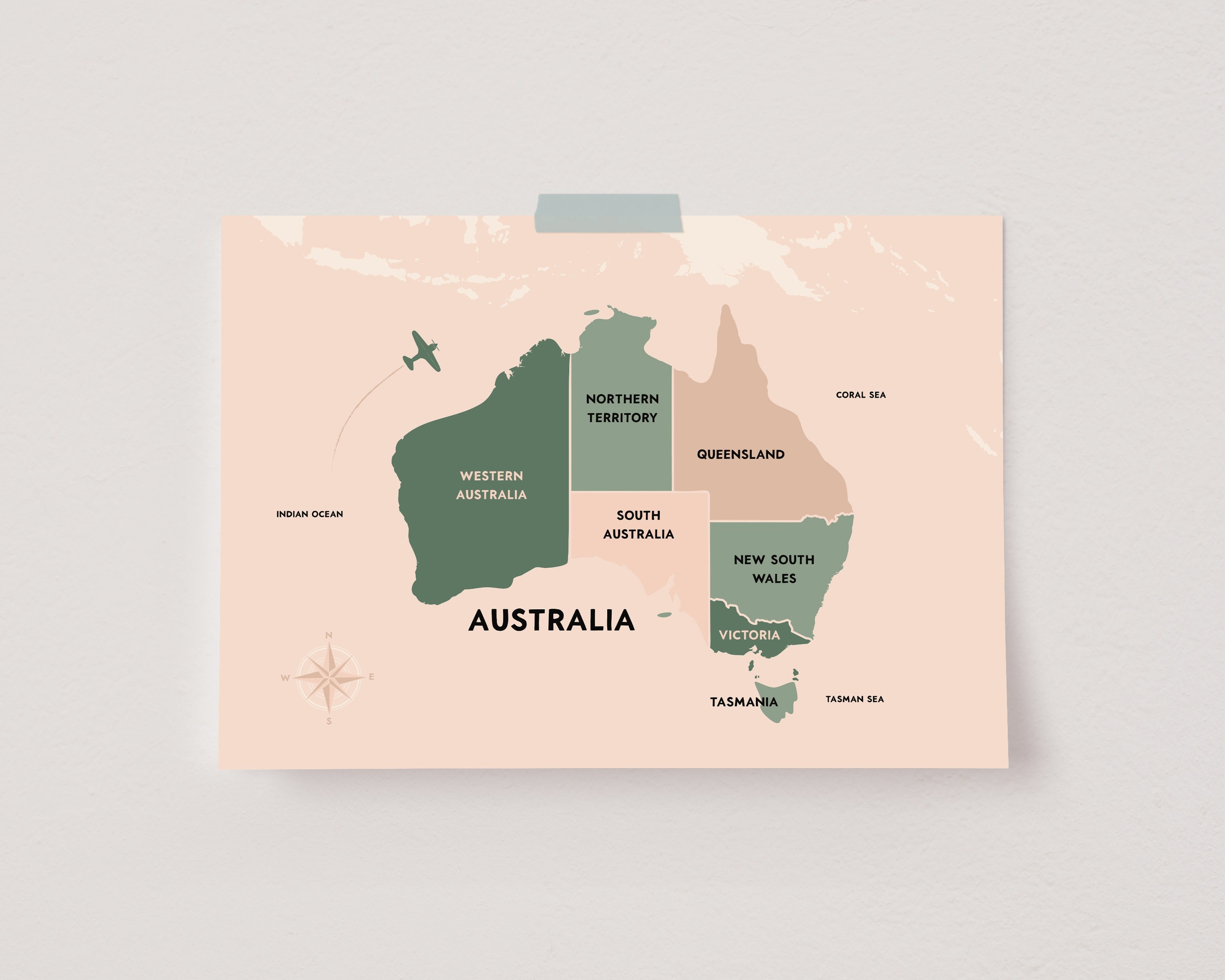South pacific map - Etsy Nederland, حجم الصورة 3000x2400