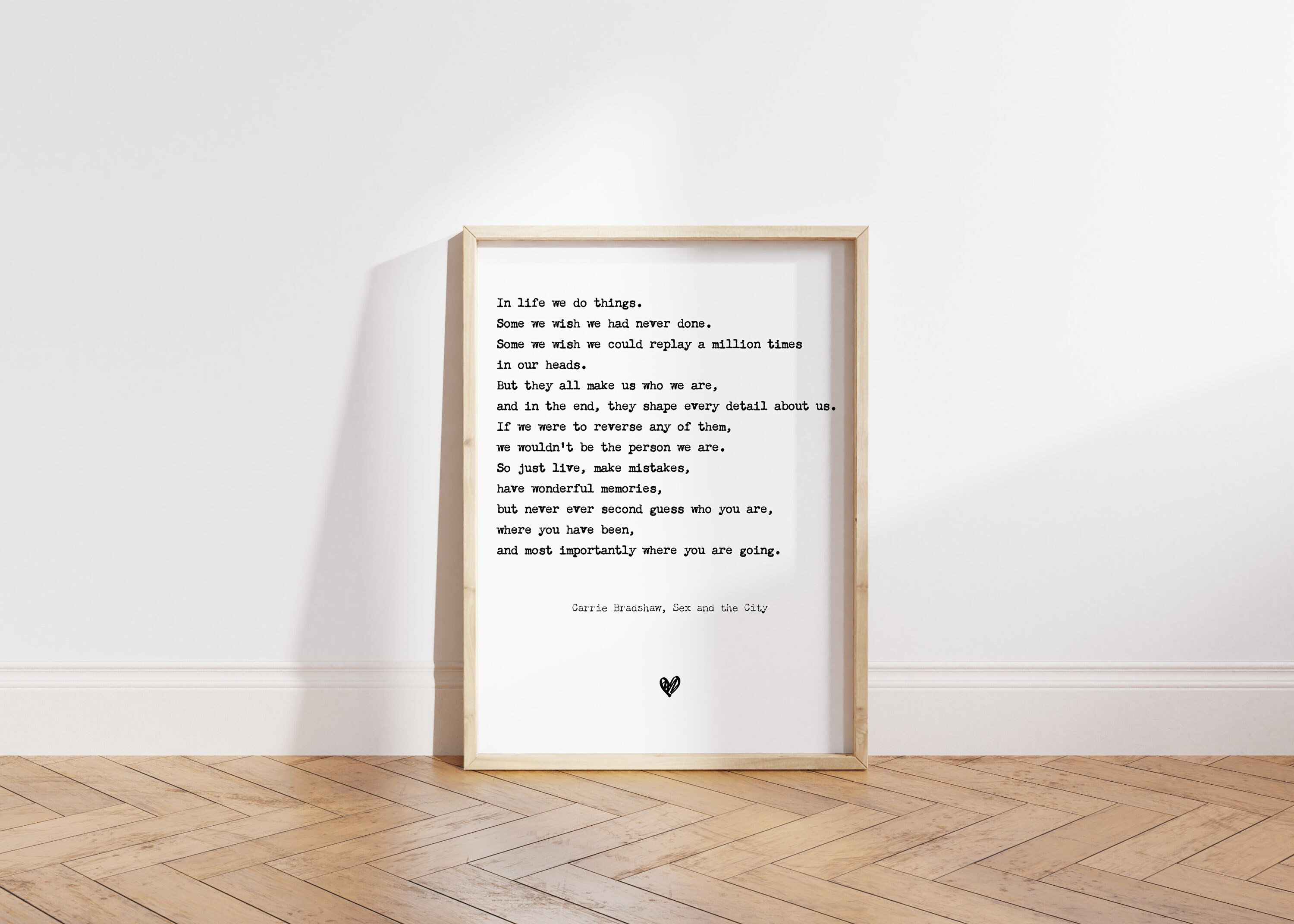 Sex And The City Poster, Carrie Bradshaw Quote, Sex And The City Wall Art, Unframed Poster, Inspirational Poster, Sex And The City Print