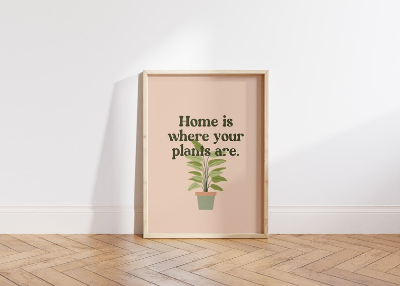 Cartel de la planta de la casa, impresión de aves del paraíso, arte de la pared de las plantas de interior, cartel botánico moderno, decoración de botánica, impresión de Strelitzia Nicolai, cita imagen 3