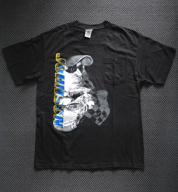 2000s Johnson Nascar Race T Shirt Free Shipping
