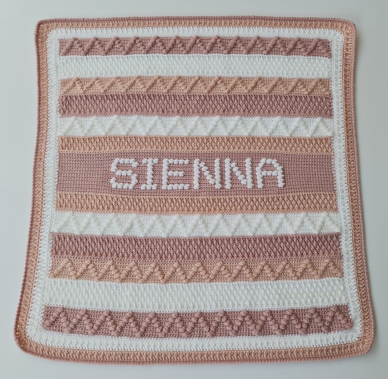 Crochet Pattern Personalised Baby Name Bobble Blanket Etsy