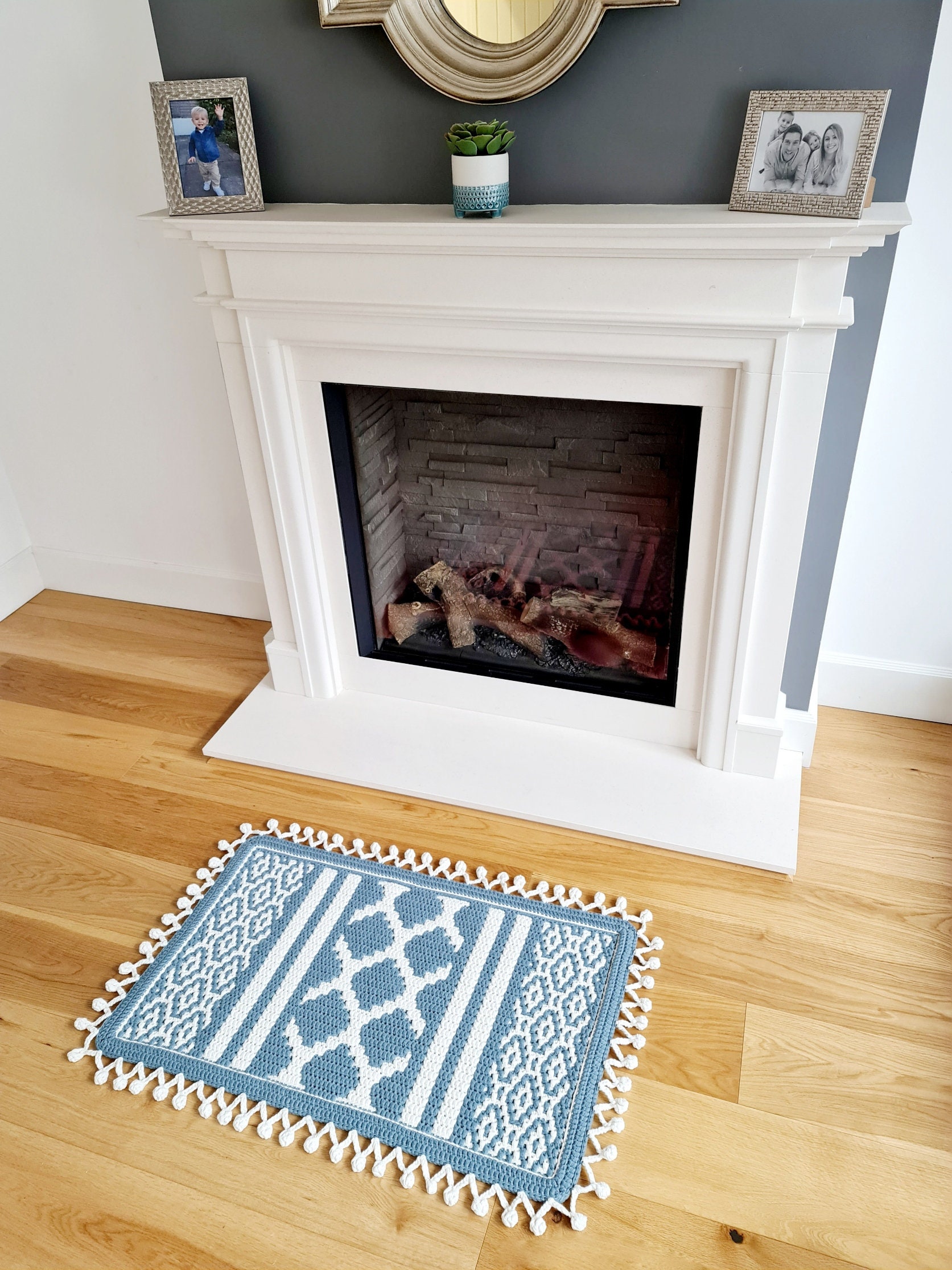 Crochet Pattern Geometric Mosaic Crochet Rug. Home / Living