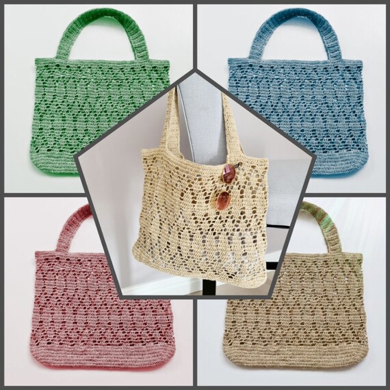 Bolso De Diamantes Geom tricos Con Patr n De Ganchillo. R pido