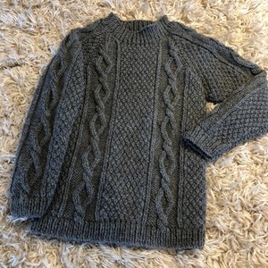 Knitting Pattern Boy's Cable & Moss Stitch Jumper / | Etsy