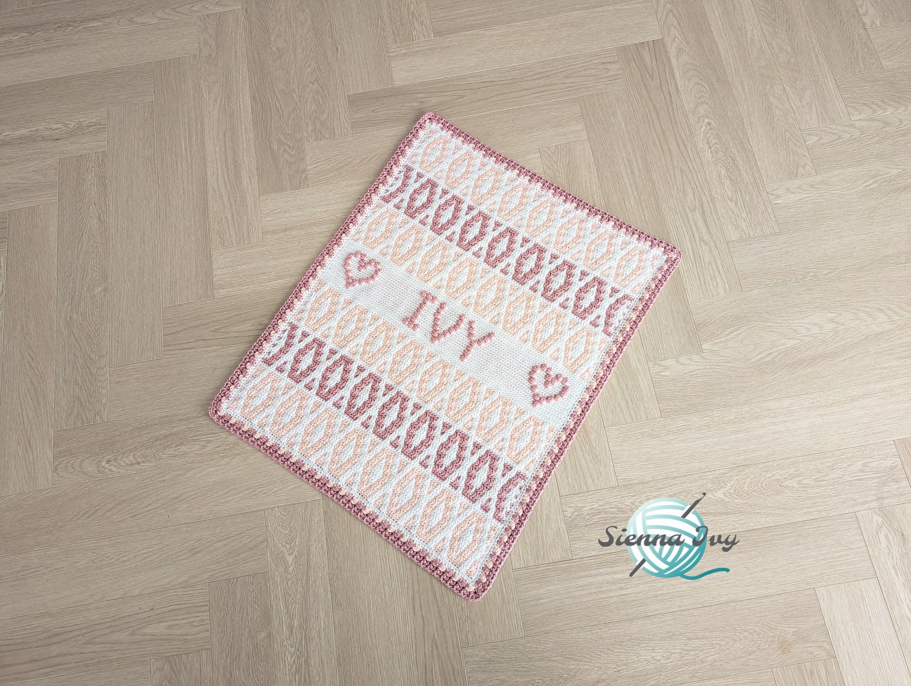 Crochet Pattern Personalised Inset Mosaic Ivy Blanket